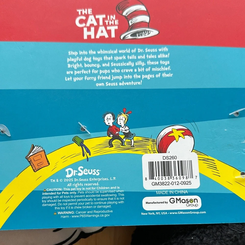 Cat in the Hat Plush Dog Toy Set